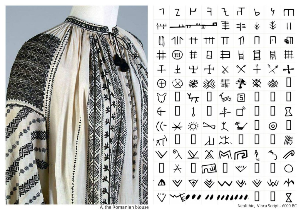 costum.traditional.romanesc.si.scriere.neolitica